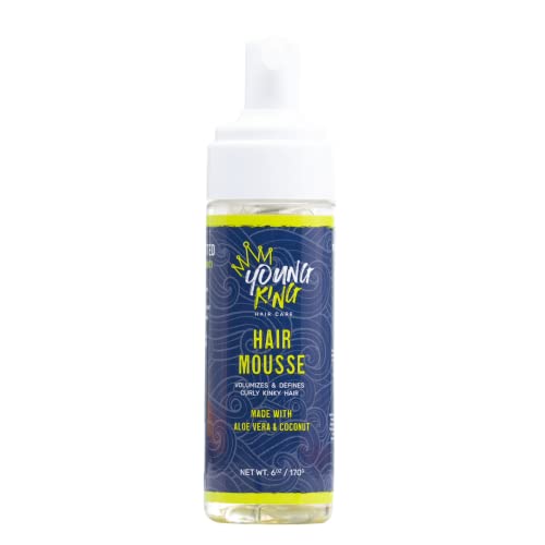 Young King Hair Care Kids Mousse For Boys | Volumize And Define Natural Curls | Plant-Based And Harm-Free | 6 Oz