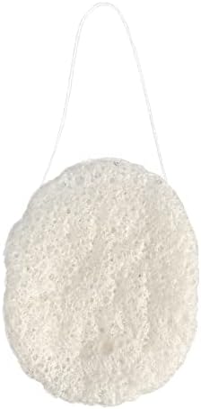 Wildpier Beauty Konjac Sponge, Natural Luxury Facial Exfoliator, Face Scrubber, Makeup Remover, Plant Based Gentle Cleansing for Sensitive Skin, Removes Dead Skin Cells, White
