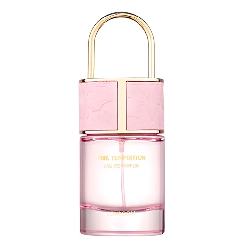 Lock Pink Temptation Perfumes for Women, Floral Woody Eau De Parfum Spray Long-Lasting Fragrance Ladies Perfume 1.7 Fl Oz/50ml, Notes of Bergamot Jasmine Vanilla Cedarwood Musk