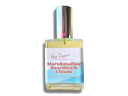 Marshmallow Breeze Perfume, 15ml Travel Spray, Sweet Vanilla Marshmallow & Beach Air Fragrance, Extrait de Parfum
