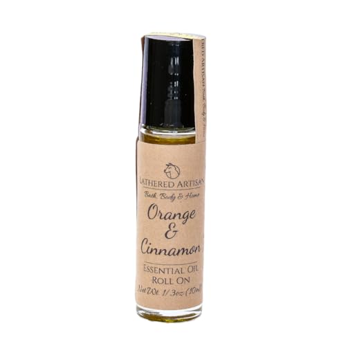 Alcohol Free | Citrus Spice | Orange & Cinnamon - Natural Essential Oil Perfume Cologne | Paraben Free Phthalate Free Plant Based Oil Perfume and Cologne, Nourishing, and Uniquely Handcrafted (Orange Cinnamon - Roll On)