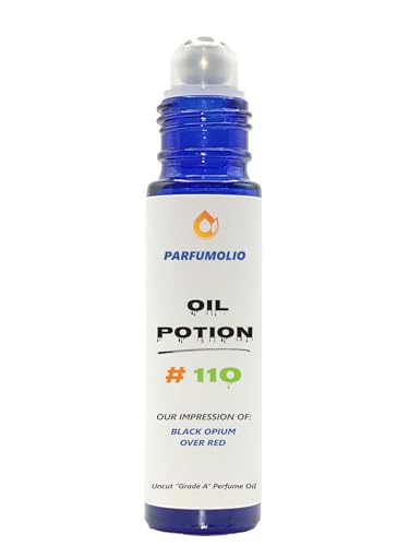 Oil Potion # 110 Inspired by Black Opium Over Red Replica Fragrance Unisex Uncut Grade A Fragrance Body Oil Dupe Concentrated Long Lasting Roll-On 10ml / 0.33 oz