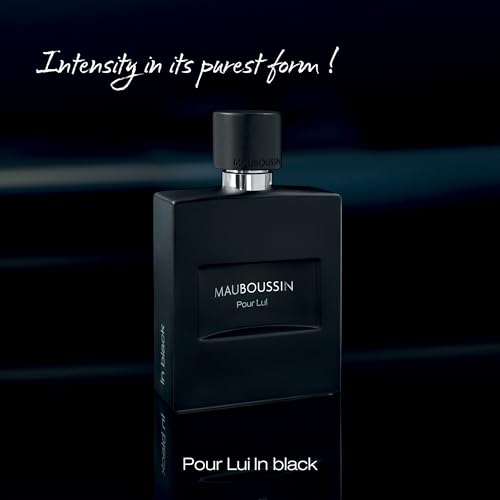 Mauboussin - Pour Lui In Black 100ml (3.3 Fl Oz) - Eau de Parfum for Men - Woody & Oriental Scents