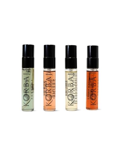 Mini Sample Collection Long Lasting Arabian Perfume for Women, EDP Mens Cologne with Fresh and Fruity Notes (20 ml, Pack of 4)