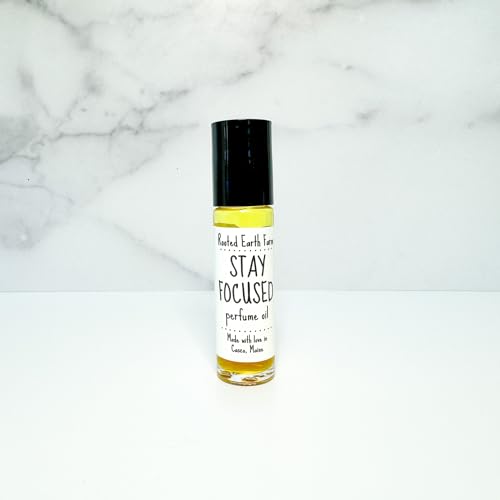 Stay Focused Perfume Oil - Woodsy Scent - Vetiver Rosemary Cedarwood Lavender