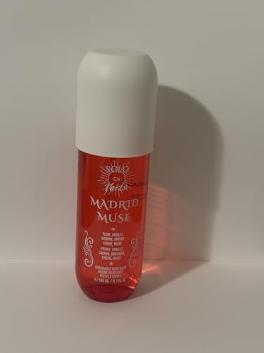 Madrid Muse Perfume, Red Bottle with White Cap, Fragrance for Women