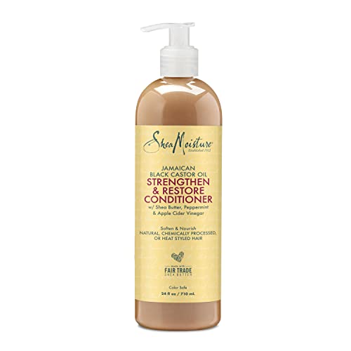 SheaMoisture Strengthen Conditioner Jamaican Black Castor Oil for Damaged Hair Cleanse 24 oz