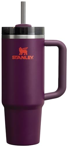 Stanley Quencher H2.0 FlowState Stainless Steel Vacuum Insulated Tumbler with Lid and Straw for Water, Iced Tea or Coffee, Smoothie and More, Plum, 30oz