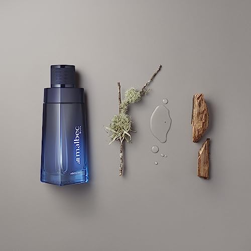 Malbec Blue Eau de Toilette By O Boticário, Cologne For Men Long Lasting Men's Fragrance, French Oak Barrel-Aged Red Wine & Woody Fougére Scent, 3.4 Ounce