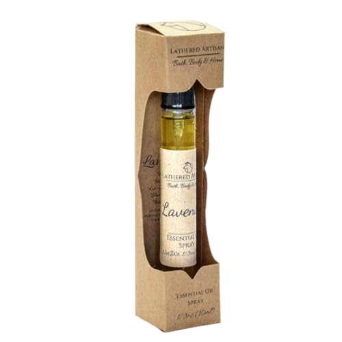 Alcohol Free | Lavender | Natural Essential Oil Perfume | Paraben Free, Phthalate Free Plant Based Oil Perfume and Cologne, Nourishing, and Uniquely Handcrafted (Lavender - Spray)