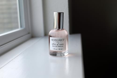 Herb & Root Rose & Sandalwood Eau de Parfum: Long-Lasting Clean Vegan Perfume for Women with Natural Oils, Cruelty-Free Womens Fragrance, Body Spray, Perfumes para Mujer