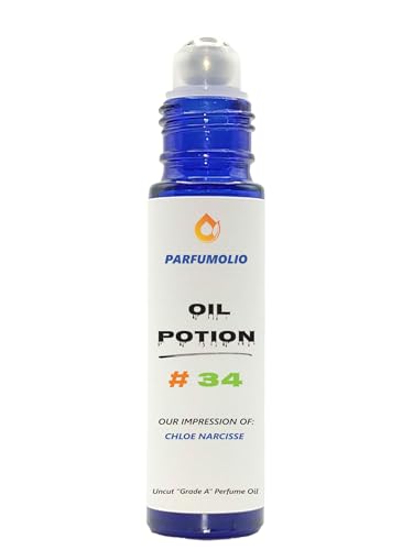 Oil Potion # 34 Inspired by Chloe Narcisse Women's Uncut Grade A Fragrance Body Oil Dupe Concentrated Long Lasting Roll-On 10ml / 0.33 oz