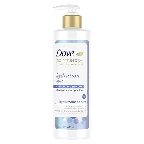 Dove Hair Therapy Hydration Spa Shampoo For Dry Hair With Hyaluronic Serum, 13.5 Fl Oz