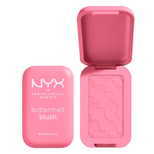 NYX PROFESSIONAL MAKEUP Buttermelt Powder Blush, Fade and Transfer-Resistant Blush, Up to 12HR Make Up Wear, Vegan Formula - Butta Together