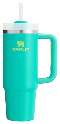 Stanley Quencher H2.0 FlowState Stainless Steel Vacuum Insulated Tumbler with Lid and Straw for Water, Iced Tea or Coffee, Smoothie and More, Tropical Teal, 30 oz