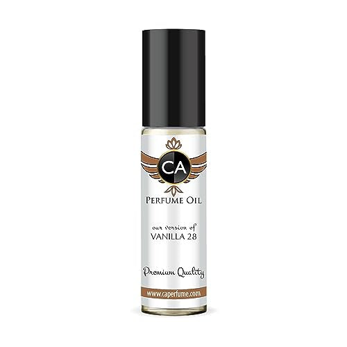 CA Perfume Impression of Vanilla 28 For Women & Men Replica Fragrance Body Oil Dupes Alcohol-Free Essential Aromatherapy Sample Travel Size Concentrated Long Lasting Attar Roll-On 0.3 Fl Oz/10ml