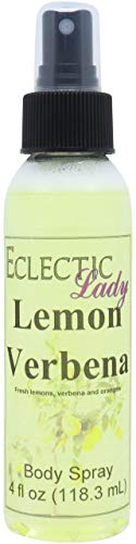 Eclectic Lady Lemon Verbena Body Spray, 4 ounces, Body Mist for Women with Clean, Light & Gentle Fragrance, Cologne with Soft, Subtle Aroma For Daily Use