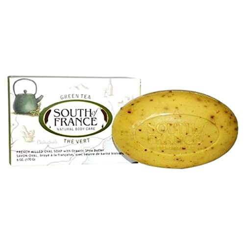 South Of France Natural Bar Soap, Green Tea, 6 Ounce