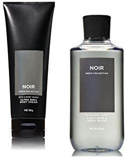 Bath And Body Works Men'S Collection Ultra Shea Body Cream & 2 In 1 Hair And Body Wash Noir.
