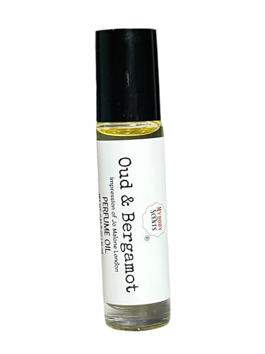 OUD & BERGAMOT Roll-On Perfume Oil - 10ml, Premium Fragrance Oil, Vegan, Long Lasting Body Oil, Travel Size, Unisex