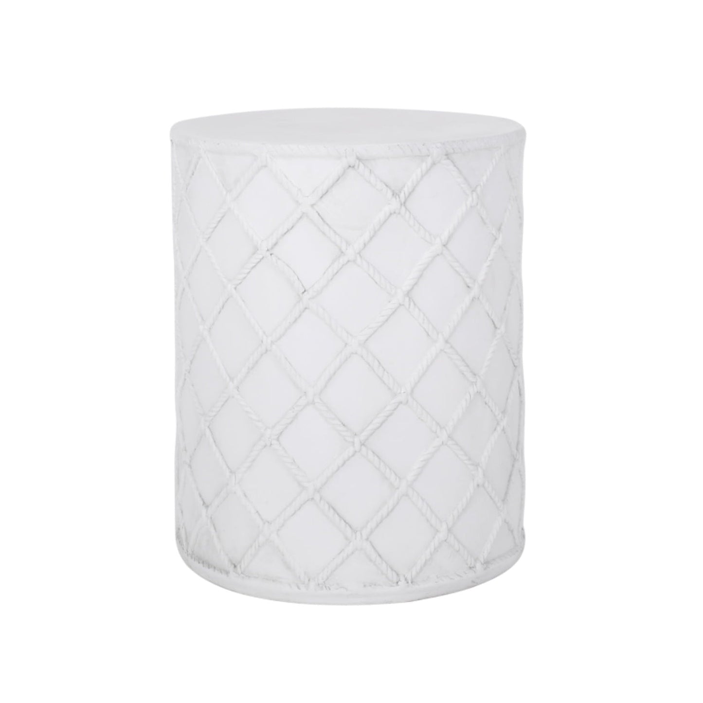 DIANJIE Outdoor White Cylindrical  Casual Chic Coffee Table