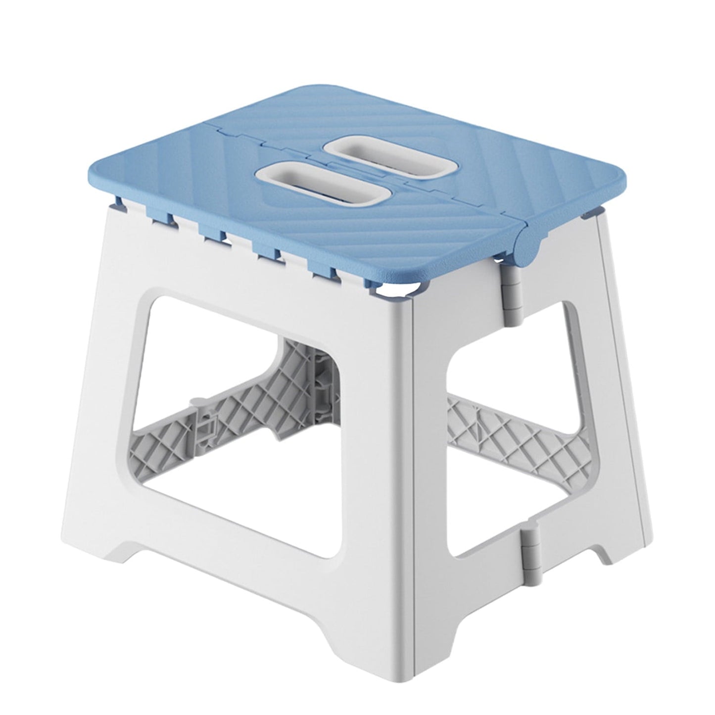 Rwvbm Foldable Plastic Stool Portable Camping Chair Lightweight & Compact 22.5x19x18cm BlueGrayPink No Assembly Needed IndoorOutdoor Use