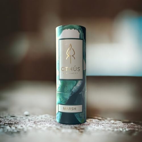 Marsh Solid Perfume – Sweetgrass, Spearmint, Jasmine, Carolina Gold, Tonka Bean, Orris, and Vanilla. – Convenient Twist Tube for Travel – Natural Solid Eau de Parfum – 0.17 ounce