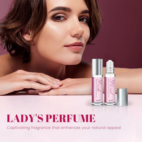 Aeshory Pheromone Perfumes for Women - 2 Pcs Rollerball Perfume, Enhanced Scents Pheromone Perfume, Roll-On Travel Perfume Long-Lasting Pheromone-Infused Essential Oil (Floral & Fresh)