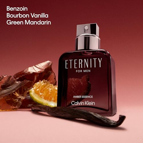 Calvin Klein Eternity Amber Essence Parfum – Ambery Men's Cologne – With Notes of Green Mandarin, Cistus Absolute, Benzoin & Bourbon – Luxury Perfumes for Men – Long Lasting Fragrance