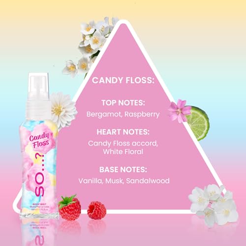 So…? Body Mist Set - Body Spray for Women - Cruelty Free, Vegan Perfumes for Women - 650 to 1000 Sprays - Travel Size Gift Set - 4 pcs