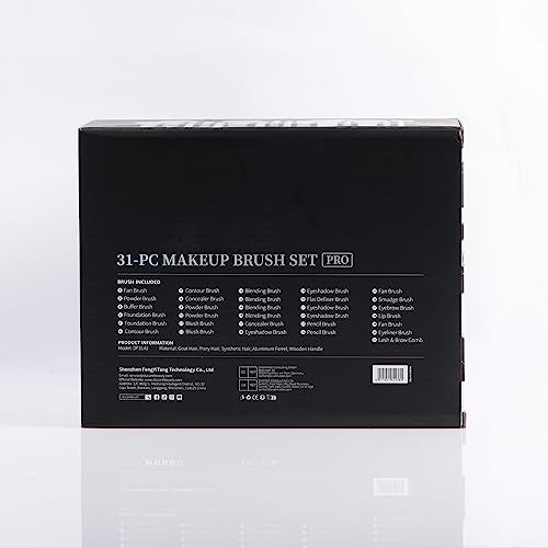 DUcare Professional Makeup Brushes 31Pcs Panda Series Makeup Brush Set Kabuki Foundation Blending Face Powder Blush Concealers Eye Shadows With Leather Case Organizer