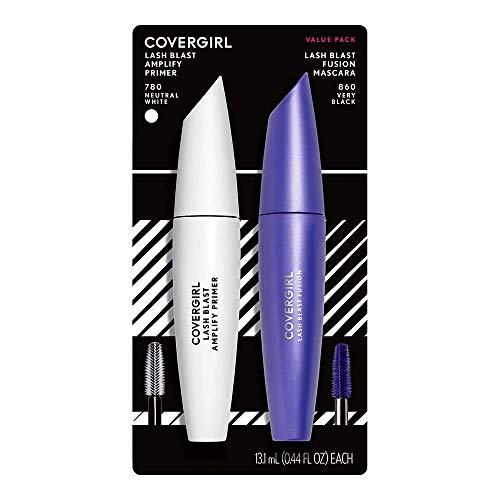 Covergirl Lash Blast Fusion Mascara & Covergirl Lash Blast Amplify Eyelash Primer Pack , Very Black, 0.44 Fl Oz (Pack Of 2)