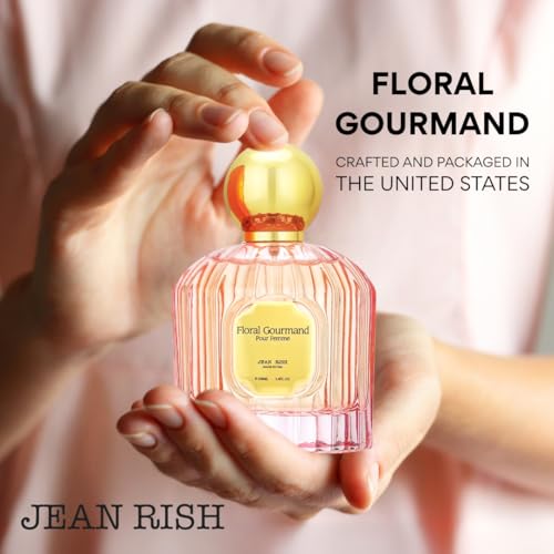 Jean Rish Floral Gourmand Perfume for Women, Eau De Parfum (3.4 Fl Oz / 100ml) with Vanilla Orchid, Rose & Brown Sugar Notes - Long Lasting and Luxury Fragrance