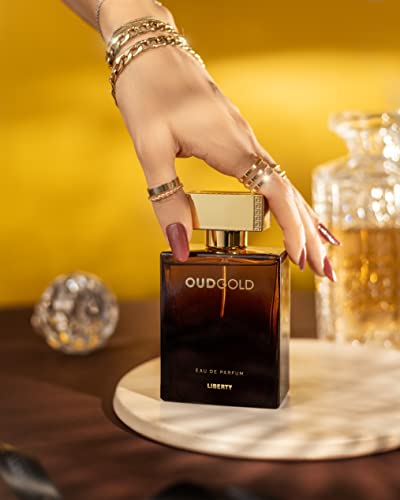 Liberty Luxury Perfume Gift Set - Flirt and OudGold for Men and Women (100ml/3.4Oz each), Eau De Parfum (EDP) Spray, Designed in France, Long Lasting Smell