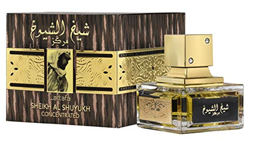 Lattafa Sheikh Al Shuyukh Marakaz Eau de Parfum Concentrated Spray for Unisex, 3.4 Ounce