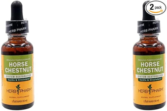 Herb Pharm Liquid Extract for Healthy Veins and Circulation, Horse Chestnut, 1 Fl Oz (Pack of 2)