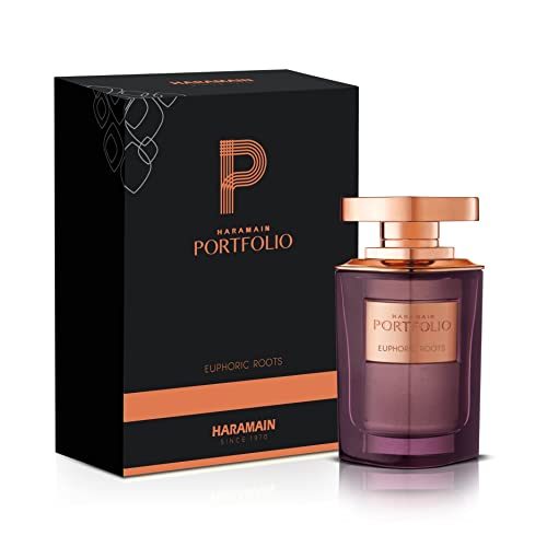 Al Haramain Portfolio Euphoric Roots - Arabian Perfume for Women - Floral Fruity Fragrance with Rose, Jasmine, Citrus, Amber, Musk - Arabic Long Lasting Scent - Eau de Parfum - 2.5 oz EDP Spray