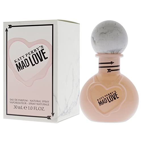 Katy Perry Mad Love, Eau de Parfum, 1 fl. oz., Women's Fragrance by Katy Perry with Floral, Fruity & Feminine Scents Mixed with Warm & Sexy Musk & Wood. An Appealing & Attractive Gift.