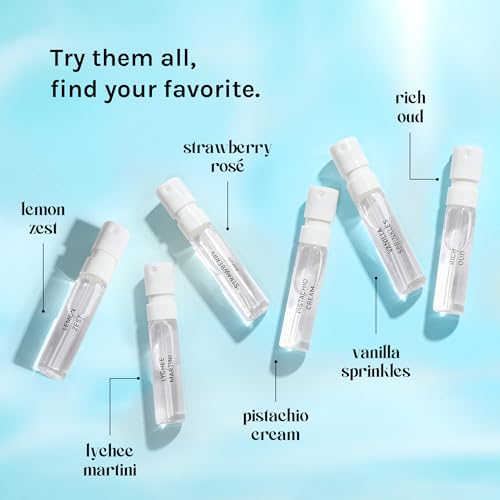 Just Juice Discovery Set - Mini Perfumes for Women and Men - Fruity, Floral, Gourmand Men's and Women's Fragrances - Travel Perfume Set - 6 pc