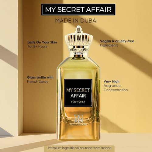 My Secret Affair Perfume for Women – Inspired by J.PG's S.candal - Long Lasting Eau de Parfum - 3.4 Fl Oz (100ml) – Sexy Floral Fragrance with Jasmine, Orange Blossom, Freesia & Lily
