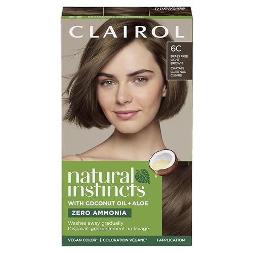 Clairol Natural Instincts Demi-Permanent Hair Dye, 6C Light Brown Hair Color, Pack Of 1