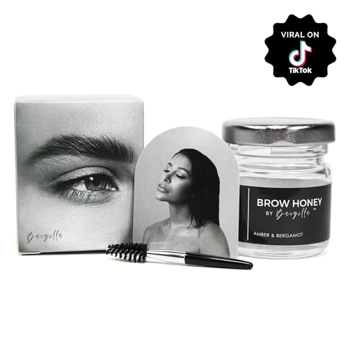 Brow Honey by Baezilla Eyebrow Gel Gift Set - Long Lasting Clear Gel With Brush & Waterproof Wax Lamination, Pack of 3