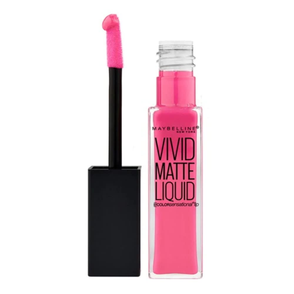 Maybelline New York Color Sensational Vivid Matte Liquid Lipstick, Pink Charge, 0.26 Fl. Oz.