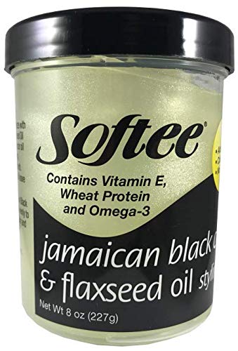 Softee Jamaican Black Castor & Flaxseed Oil Styling Gel 8 Ounce, Green, 8 Ounce