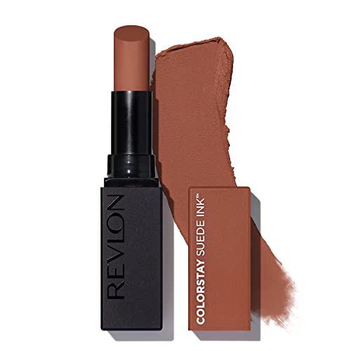 Revlon Lipstick, Colorstay Suede Ink, Built-In Primer, Infused With Vitamin E, Waterproof, Smudge-Proof, Matte Color, 004 Pure T
