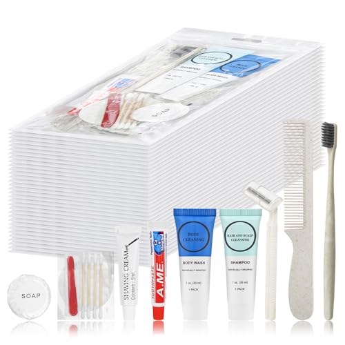 Toiletry Kits Homeless Personal Hygiene Care Package Kits Supplies In Bulk, Disposable Travel Size Essential Women Men Toiletries Set for Hotel,Charity,Camping,Travel (7.1 Inch, 20, Count)