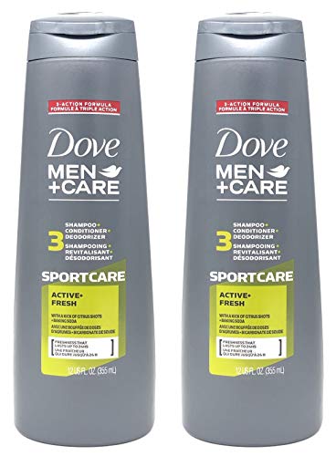 Dove Men+Care 2-in-1 Shampoo and Conditioner, Sportcare Active Fresh, 12 oz (Pack of 2)2