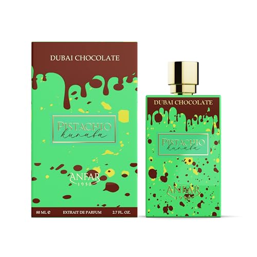 Pistachio Kunafa 1950 – Decadent Luxury Perfume for Men & Women, Rich Chocolate, Pistachio, Amber Vanilla & Cardamom Notes, 80ml Extrait De Parfum