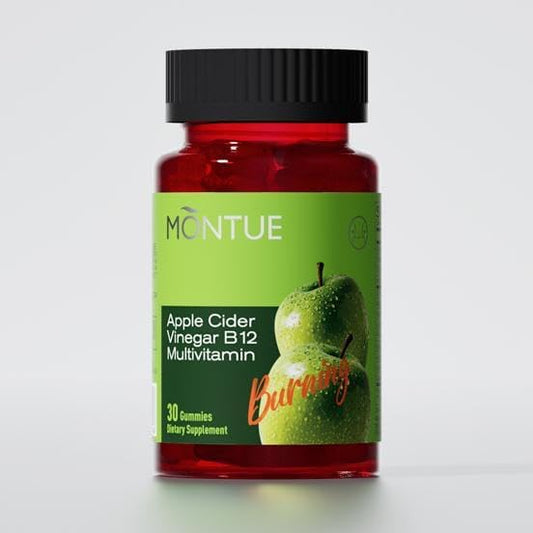 Apple Cider Vinegar Gummies B12 Multivitamin,ACV Supplement Gummy Vitamins,Vegetarian Supplement for Women & Men,Non GMO,Support Normal Energy Levels & Gut Health 60 Gummies (30)
