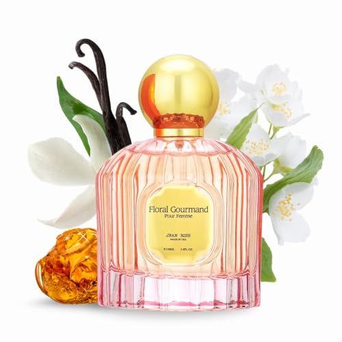 Jean Rish Floral Gourmand Perfume for Women, Eau De Parfum (3.4 Fl Oz / 100ml) with Vanilla Orchid, Rose & Brown Sugar Notes - Long Lasting and Luxury Fragrance